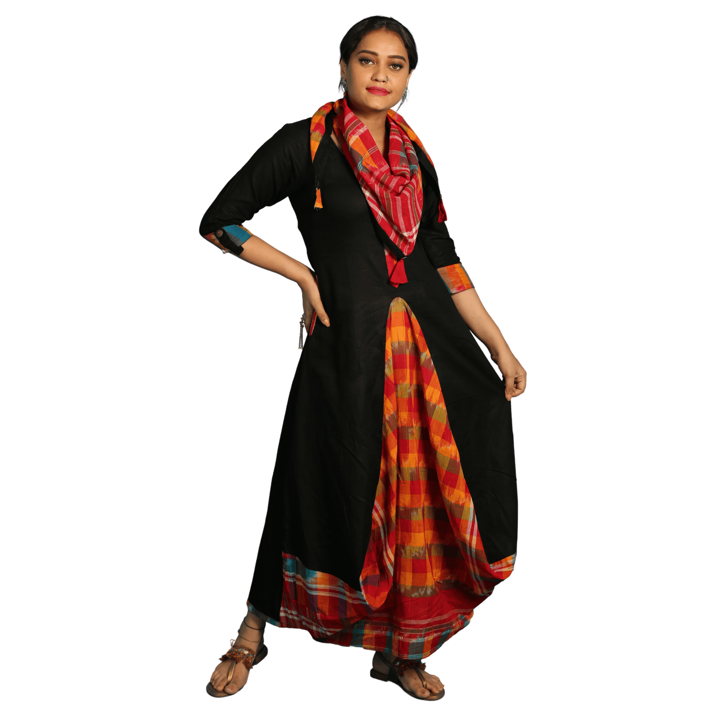 Get ready to turn heads in this Women's Dhoti Style One Piece Dress! With a unique designer cut, this dress is not only easy to wear and carry all summer, but it's also a fast fashion design that is eye-catching for all ages. Say goodbye to boring outfits and hello to some serious style!