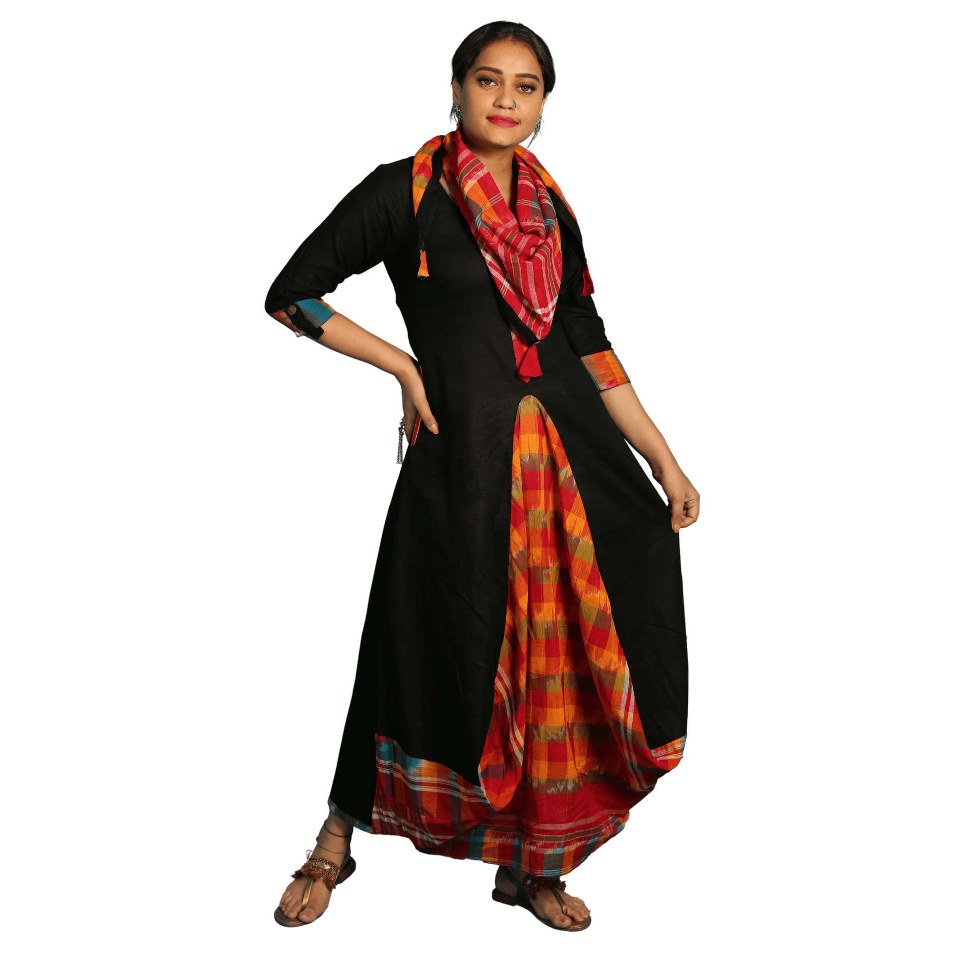 Get ready to turn heads in this Women's Dhoti Style One Piece Dress! With a unique designer cut, this dress is not only easy to wear and carry all summer, but it's also a fast fashion design that is eye-catching for all ages. Say goodbye to boring outfits and hello to some serious style!